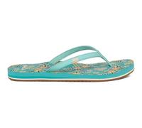 Sanuk Yoga Joy Vintage Floral | Flip Flops for Women | Yoga Sandals For Women | Women's Beach Sandals | Memory Foam Footbed, Türkis Spritzer, 40 EU