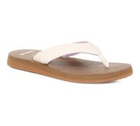 Sanuk Yoga Mat II | Flip Flops for Women | Yoga Sandals For Women | Women's Beach Sandals | Memory Foam Footbed, Weißbraun, 42 EU