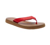 Sanuk, Yoga Mat II, Flip-Flops für Damen, Yoga-Sandalen, Strandsandalen mit Memory Foam-Fußbett, Kirschrot, 39.5 EU