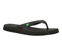 Sanuk, Yoga Serenity Damen-Flip-Flops, Yoga-Sandalen mit Memory Foam-Fußbett, Schwarz, 36 EU