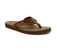 Sanuk Ziggy Plush Herren-Flip-Flops für Herren, Strandsandalen, wasserfreundlich und leicht, Komfort-Fußbett, Braun, 44.5 EU