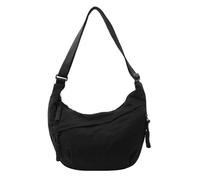 Sanxiner Halbmond-Tasche für Damen und Herren, Nylon, Crossbody-Taschen, mehrere Taschen, geräumige Hobo-Taschen, Mondtasche, lässige Knödeltasche, 1-schwarz