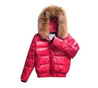 SaoBiiu Damen Daunenjacke Mit Kapuze Weiße Ente Jacken Winter Kurze Warme Mäntel Parkas Weibliche Oberbekleidung Red M