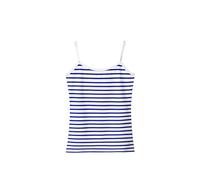 SaoBiiu Damen Fitness Baumwolle Tank Top Sommer Spaghettiträger Cami Weste Stretch Unterhemd Camisole Streetwear Tops, Blau Weiß gestreift, XS