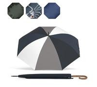Sapor Design Regenschirm Stockschirm sturmfest Auf-Automatik windsicher | groß & stabil für 2 Personen Damen & Herren | Golfschirm Reise - 113 cm Ø elegant | SAPOR DISTINCT