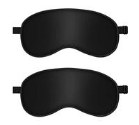 Sapphome 2 Pcs Schlafmaske - Ultraweiche Blackout-Reisemaske, ergonomische Augenmaske zum Schlafen mit Verstellbarem Riemen, 2 Stück