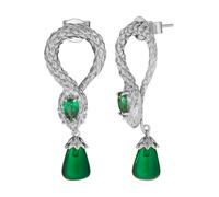 Sarah Kern LUXURY Ohrstecker ""Wrapping Snake"", Zirkonia und Kristall x rhodiniert