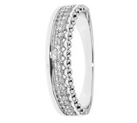 Sarah Kern LUXURY online Band-Ring ""Eternity View"", 23 Zirkonia, poliert 17 rhodiniert