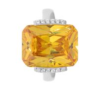 Sarah Kern LUXURY online Design-Ring ""Sparkling Sun"", Zirkonia, Silber 925 18 rhodiniert