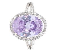 Sarah Kern LUXURY online Entourage-Ring ""French Lavender"", 69 Zirkonia, rhodiniert 17 rhodiniert