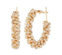 Sarah Kern LUXURY Steck-Creolen ""Star-Shine"", Zirkonia x vergoldet