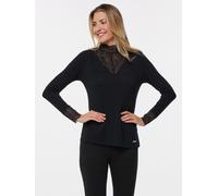 Sarah Kern Shirt mit Spitzendetail 34 schwarz