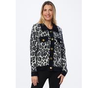 Sarah Kern Strickjacke Leo 46/48 schwarz-beige