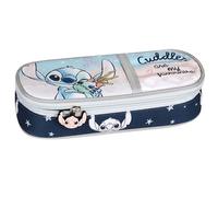 sarcia.eu Disney Stitch FÄCHER Schulmäppchen, versteiftes OVALE Säckchen für Mädchen 6x22x10cm (Stitch Fächern C)