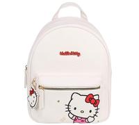 sarcia.eu Hello Kitty Weißer Lederrucksack mit Schlüsselring, Stadt Rucksack für Damen 29x24x11 cm (Weiß)