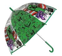 sarcia.eu Transparenter Kinder-Klappschirm 46 cm, manuell (Minecraft)
