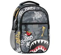 sarcia.eu Verstärkter Schulrucksack für Jungen mit Reflektoren, vier Fächer, 24 L (Hai, 24L)