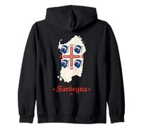 Sardegna Karte Vier Mauren Sardinien Italien Pride Design Kapuzenjacke