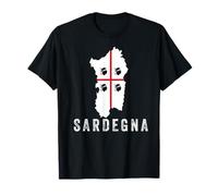 Sardegna Sardinien Karte Flagge Urlaub Italien T-Shirt