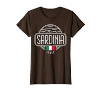 Sardinien Italien Stadtreise Italien Erlebnis T-Shirt, Damen, Braun, XL