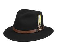 Stetson Sardis VitaFelt Traveller Hut Damen/Herren - Wollfilzhut wasserabweisend - Filzhut Made in USA - Regenhut aus Wollfilz - VitaFelt-Hut Packable - Jägerhut Sommer/Winter schwarz M (56-57 cm)