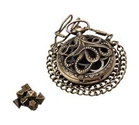 Sarini Mini-DND-Würfelset,Steampunk-Taschenuhr mit hohlem Oktopus,DND-Geschenk,Dungeons-and-Dragons-Geschenke mit Geschenkbox,Rollenspiel-Brettspielzubehör