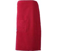 Sarong EGERIA "Aron, ideal für Sauna & Spa", rot, L:77cm, Walkfrottee, Hausmäntel, Sarong, mit Knöpfen, reine Baumwolle, One-Size (29072855-0) rot