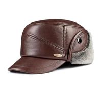 SaryEdge Herren-Fliegermützen, Hüte, Lederhüte, Mützen mit Ohrenklappen, Winter-Baseballkappen, BL