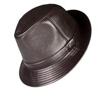 SaryEdge Herren-Lederhut, Panamahut, Holmburg-Jazzhut für Herbst/Winter/Frühling