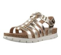 Sasha Shine B1 Freizeit-Sandalen aus Leder mit Plateau für Damen, gold, 38 EU