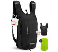 SASMO® Fahrradrucksack 10+3l mit Thermofach & Helmnetz | MTB Rucksack | Fahrrad Rucksack - inkl. Regenschutz | Trinkrucksack Fahrrad für Herren & Damen