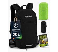 SASMO Fahrradrucksack Herren & Damen mit Thermofach - MTB Rucksack | Fahrrad rucksack, Helmnetz, Regenschutz, isoliertes Fach, Skirucksack, wasserdicht, ideal für Kurzstrecken, Sport & Alltag