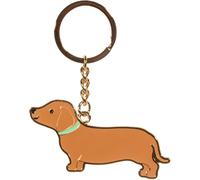 Sass & Belle Dackel-Schlüsselanhänger aus Emaille, braun, One size