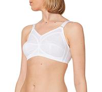 Sassa Damen Schalen BH, Soft-BH Jacquard Einfarbig, Gr. 110B (Herstellergröße:110B), Weiß (Weiß 00100)