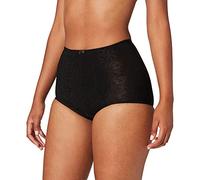 Sassa Damen Slip Miederslip, Jaquard Schwarz (Schwarz 00500), 42 (Herstellergröße: 80)