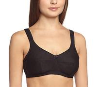 Sassa Damen Soft-BH Jacquard, Einfarbig, Gr. 85E, Schwarz (Schwarz 00500)