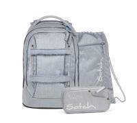 satch pack Set 3 teilig ab 5. Klasse ergonomisch 30L Stauraum mit Schlamperbox Sportbeutel Washed Blue - Blau