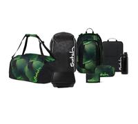 Satch Air Kollektor Edition Schulrucksack Set 8tlg. inkl. Brotdose und Trinkflasche (Seismic Green)