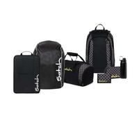Satch Air Kollektor Schulrucksack Set 7tlg. inkl. Schlamperbox, Sporttasche, Geldbörse, Heftebox, Regencape und Trinkflasche (Dark Skate)