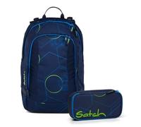 satch Air Schulrucksack Set 2tlg. inkl. Schlamperbox (Blue Tech)
