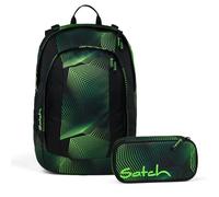 Satch Air Schulrucksack Set 2tlg. inkl. Schlamperbox (Seismic Green)