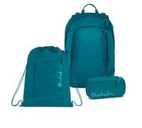 Satch Air Schulrucksack Set 3tlg. inkl. Schlamperbox und Sportbeutel (Deep Petrol)