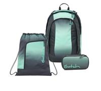 satch Air Schulrucksack Set 3tlg. inkl. Schlamperbox und Sportbeutel (Gradient Mint)