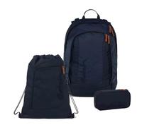 Satch Air Schulrucksack Set 3tlg. inkl. Schlamperbox und Sportbeutel (Nordic Blue Skandi Edition)