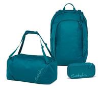 Satch Air Schulrucksack Set 3tlg. inkl. Schlamperbox und Sporttasche (Deep Petrol)