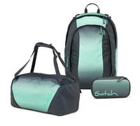 Satch Air Schulrucksack Set 3tlg. inkl. Schlamperbox und Sporttasche (Gradient Mint)