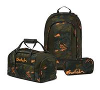 satch Air Schulrucksack Set 3tlg. inkl. Schlamperbox und Sporttasche (Jurassic Jungle)