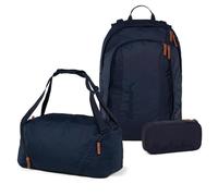 Satch Air Schulrucksack Set 3tlg. inkl. Schlamperbox und Sporttasche (Nordic Blue Skandi Edition)