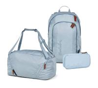 Satch Air Schulrucksack Set 3tlg. inkl. Schlamperbox und Sporttasche (Nordic Ice Blue)