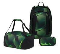 Satch Air Schulrucksack Set 3tlg. inkl. Schlamperbox und Sporttasche (Seismic Green)